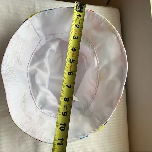 Smirnoff Vodka All Over Logo Print Bucket Hat Promo Party Colorful Rainbow White - Picture 10 of 10